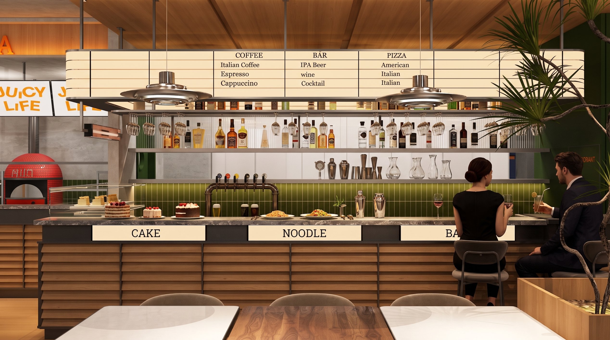 HUB餐厅 就餐区 bar