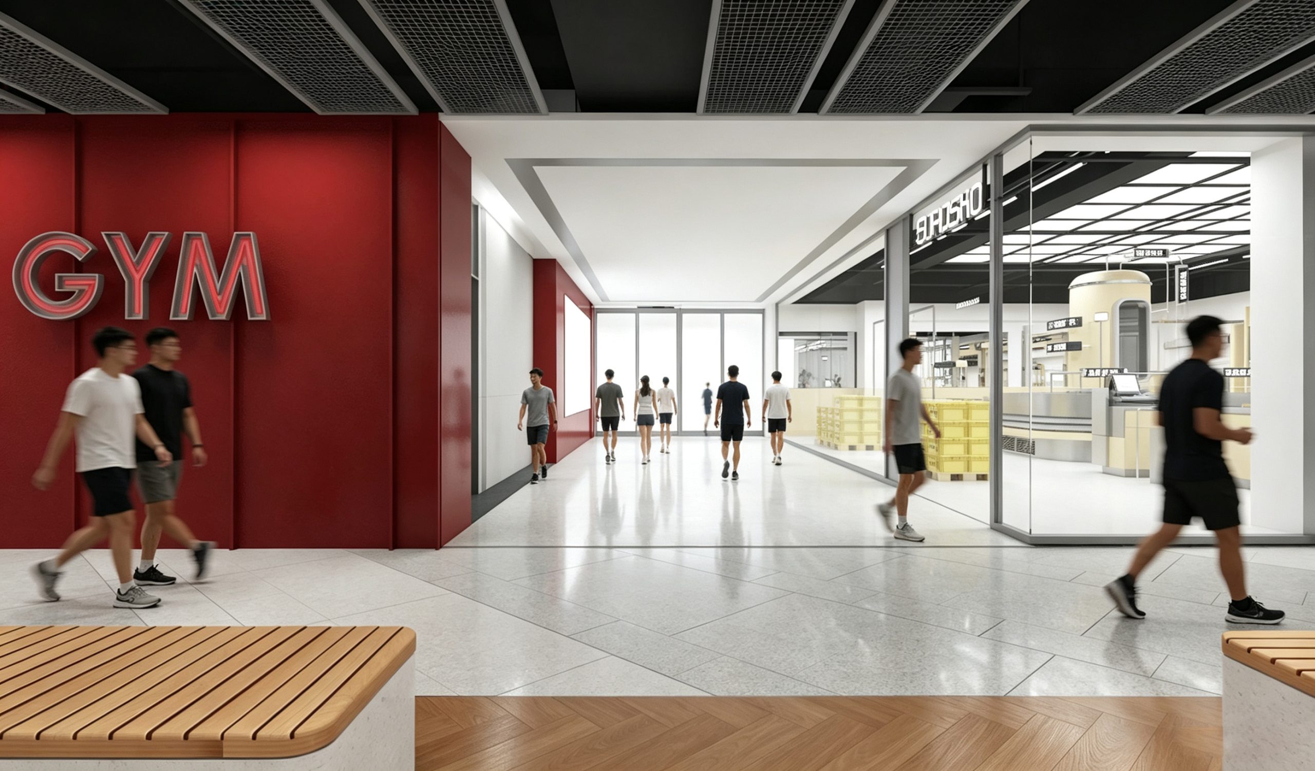 CRIMSON 健身空间丨门厅区 丨 HSD